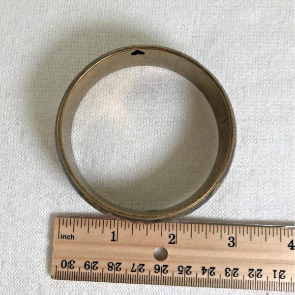 Cheerful Trunks Up Elephants Bangle Bracelet - Vintage - Brass Copper Bronze - Picture 6 of 6